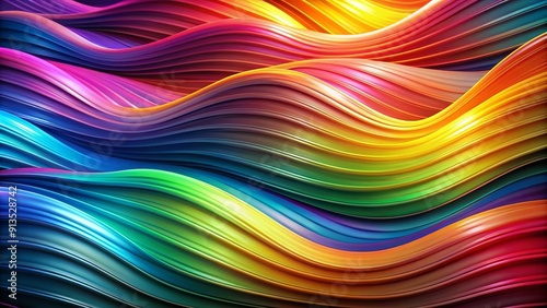 Abstract Rainbow Waves - Digital Art, 3D Rendered, Colorful Swirls, Fluid, Abstract Background, rainbow, abstract