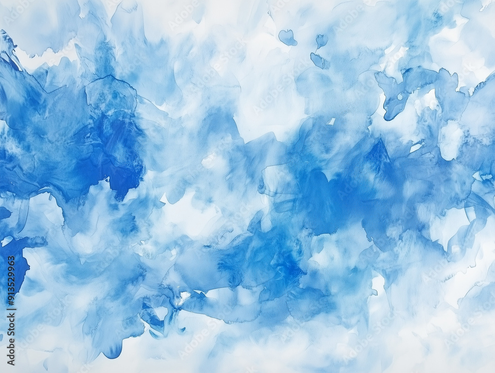 Fototapeta premium a blue texture background of a watercolor painting brush