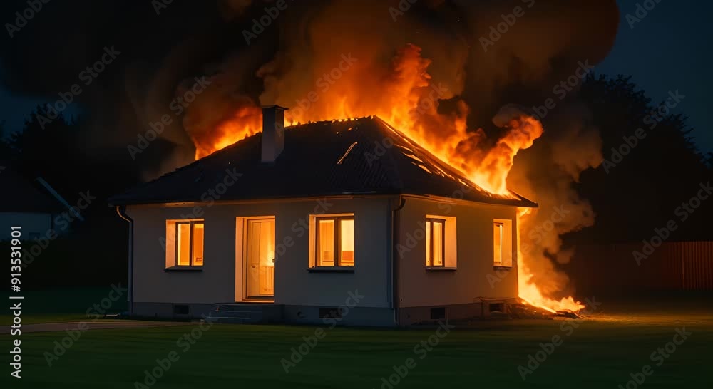House Fire at Night House Fire at Night