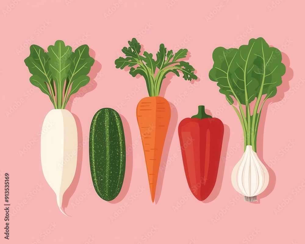 Culinary arts, fresh farm produce, flat design illustration Culinary arts, fresh farm produce, flat design illustration