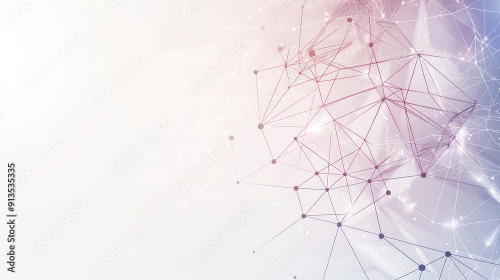 Abstract Geometric Network on a White Background Abstract Geometric Network on a White Background