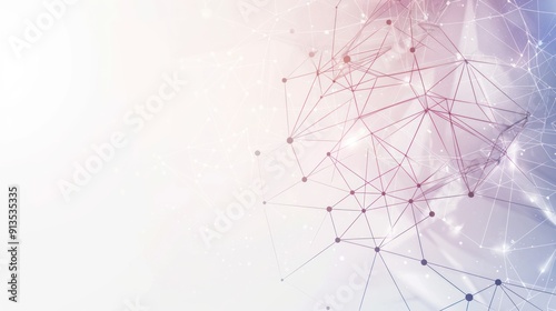 Abstract Geometric Network on a White Background