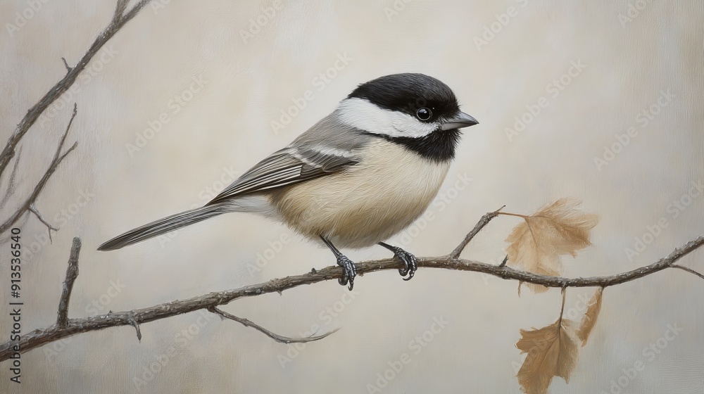 Black-capped Chickadee (Poecile atricapillus) Black-capped Chickadee (Poecile atricapillus)