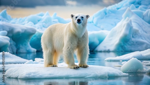 Polar Bear on Iceberg in Arctic, Polar Bear, Arctic, Iceberg, Wildlife