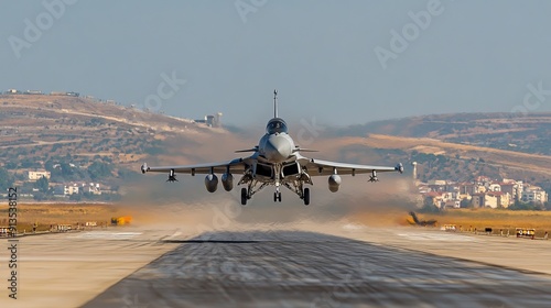 Konya, Turkey: A Royal Air Force Eurofighter Typhoon FGR.4 (BS130 469) takes off from Konya Airport during the Anatolian Eagle Air Force Exercise. photo