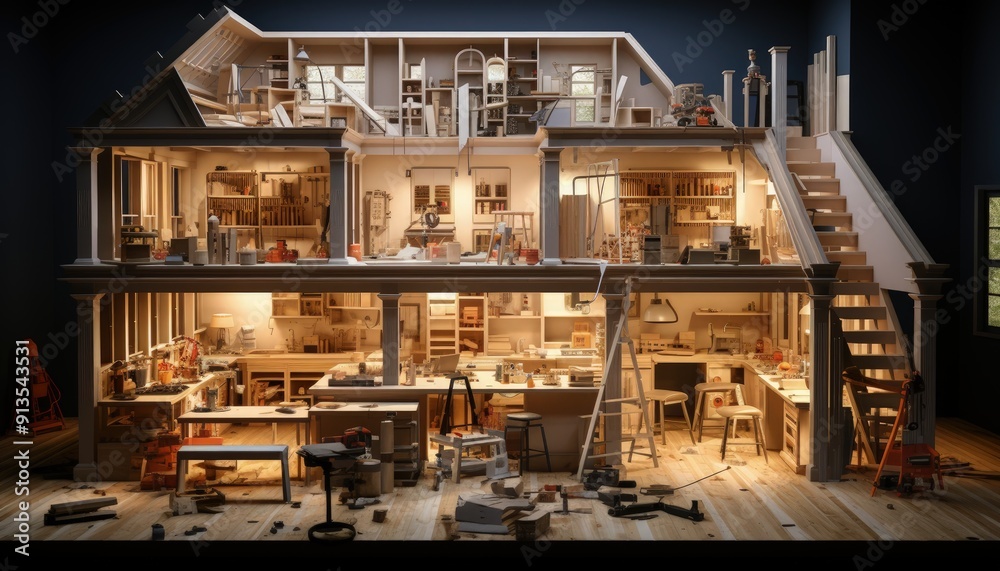 A person doing DIY home renovation projects