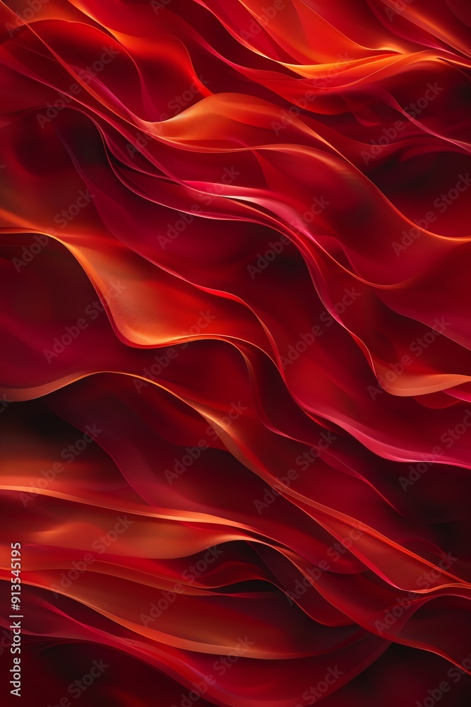 Smooth red waves creating an abstract background, dynamic and bold Smooth red waves creating an abstract background, dynamic and bold