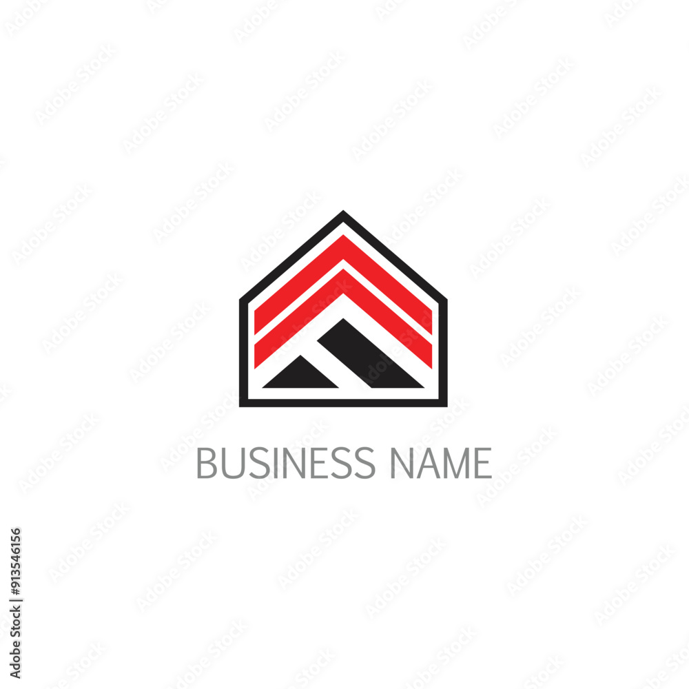 Triangle arrow building business logo Triangle arrow building business logo