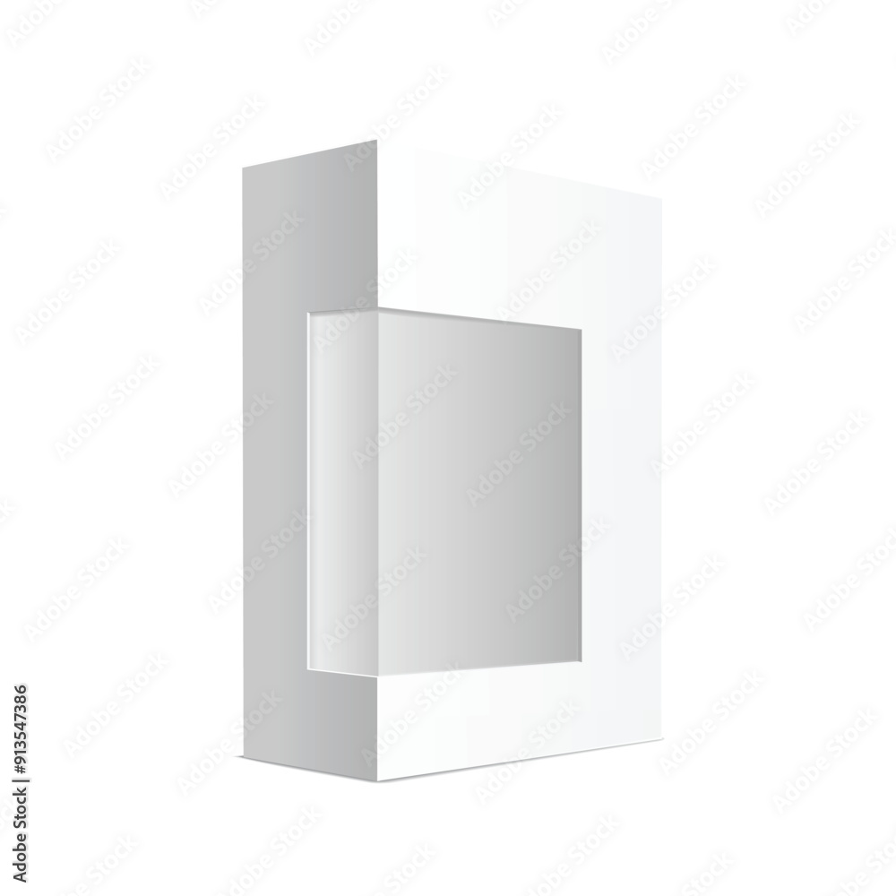A simple, minimalistic illustration of a white rectangular box with a lid. Vector illustration A simple, minimalistic illustration of a white rectangular box with a lid. Vector illustration