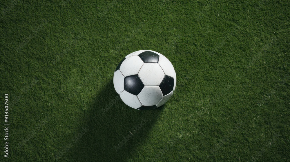 Overhead view of a clean, evenly cut green artificial grass surface. of the football field Overhead view of a clean, evenly cut green artificial grass surface. of the football field
