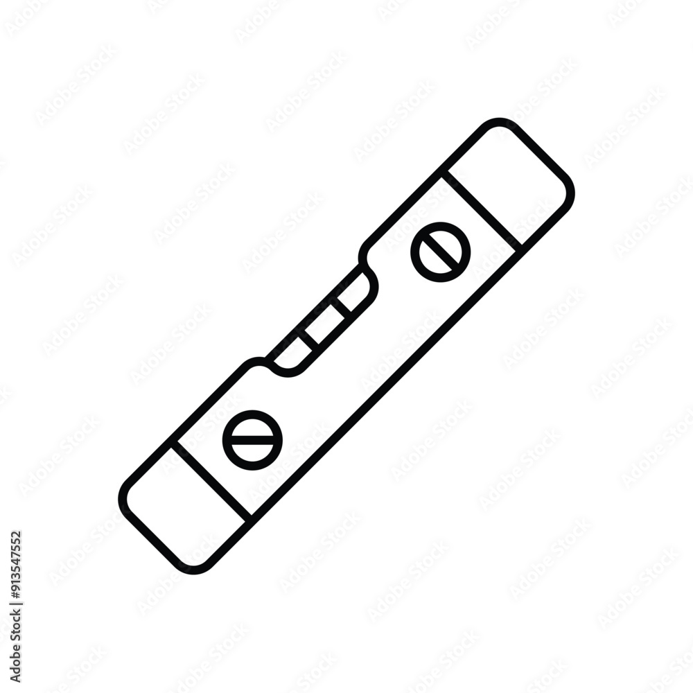 spirit level line icon with white background vector stock illustration spirit level line icon with white background vector stock illustration
