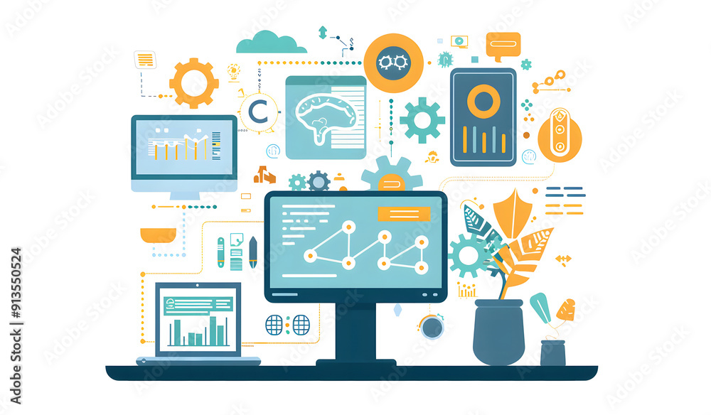 Continuous Integration and Deployment (CICD), CICD practices in web and software development with an image showing automated testing, integration design Continuous Integration and Deployment (CICD), CICD practices in web and software development with an image showing automated testing, integration design