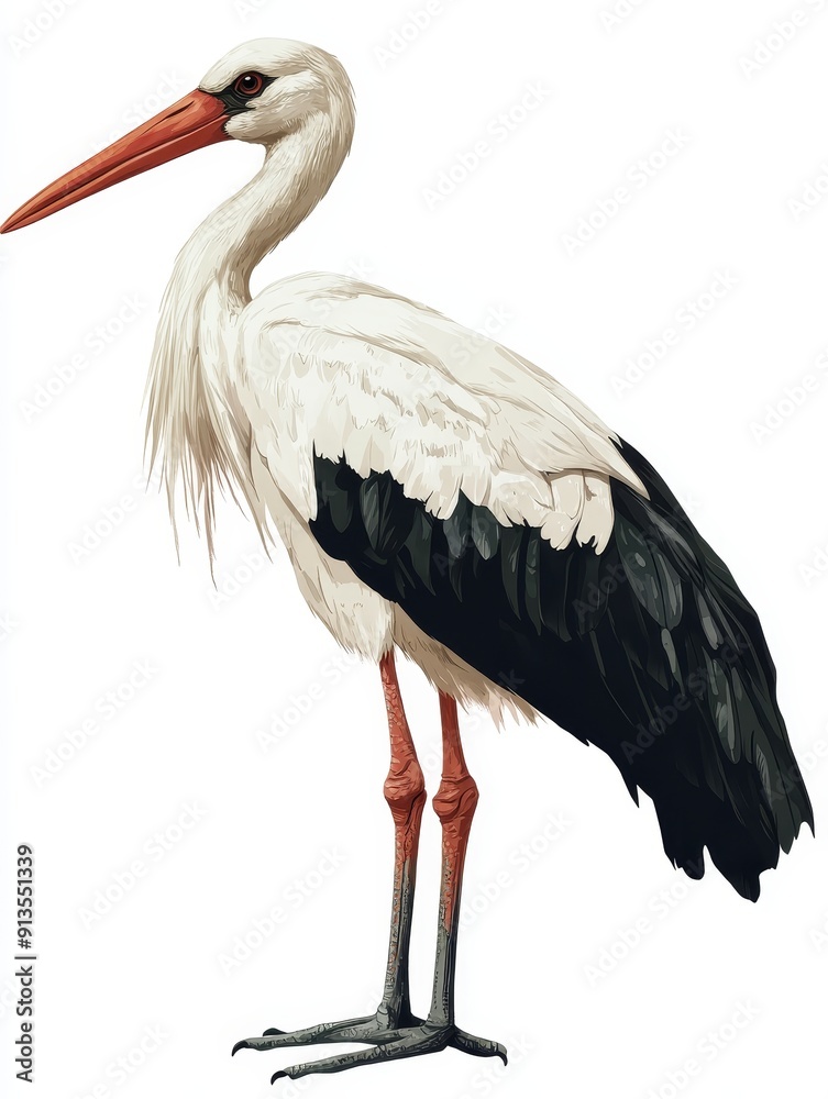 White Stork Illustration White Stork Illustration