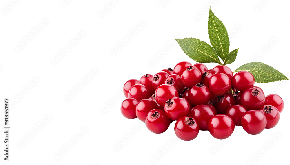 Red forest berries isolated PNG white background Red forest berries isolated PNG white background