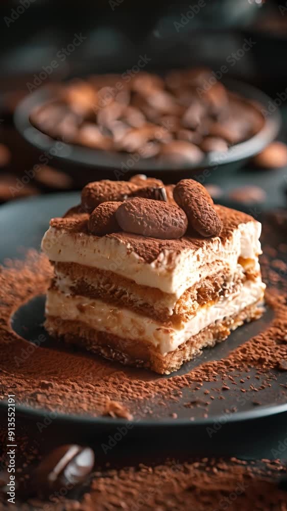 Delicious Tiramisu with Cocoa Powder Delicious Tiramisu with Cocoa Powder