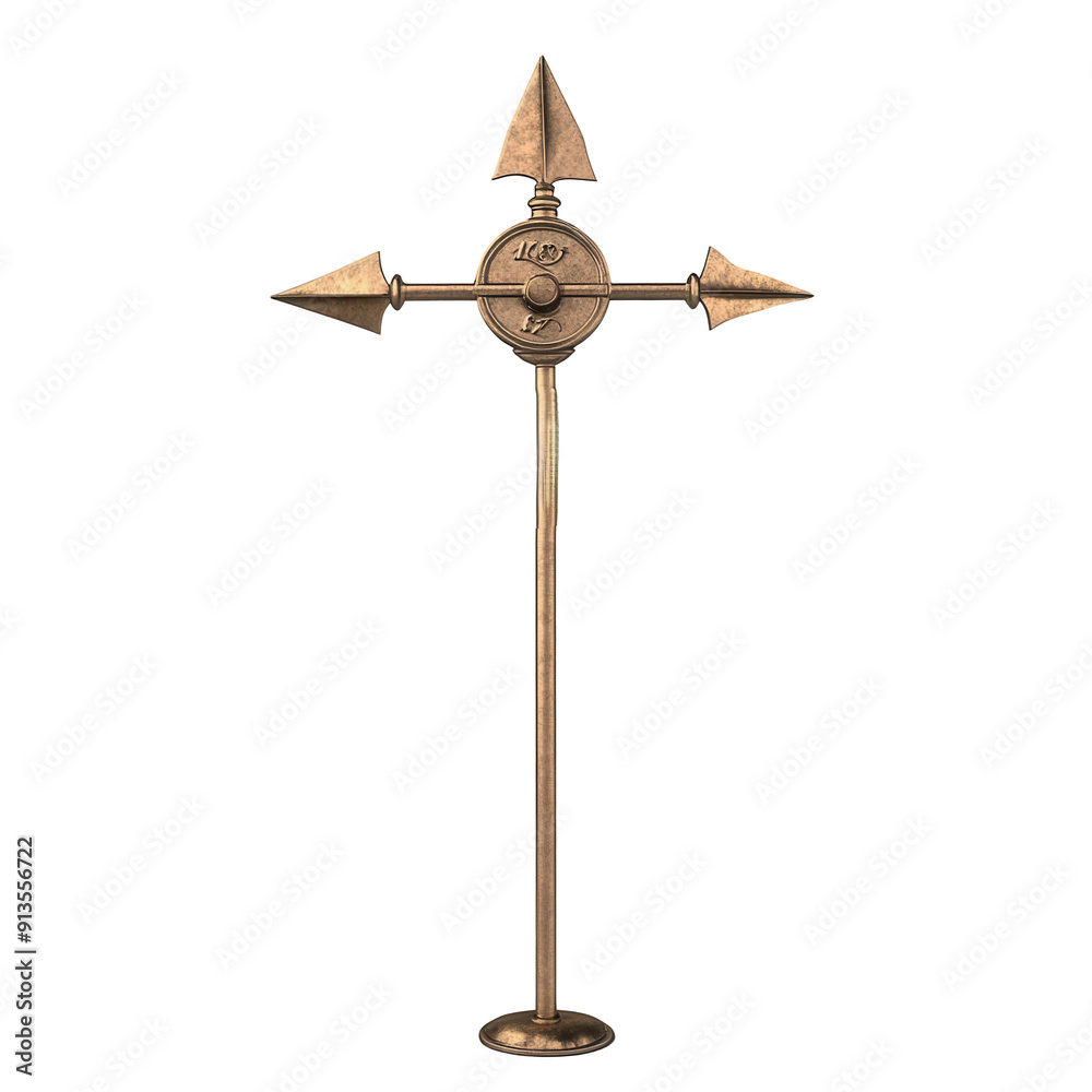 A farmhouse weather vane. on transparent background A farmhouse weather vane. on transparent background