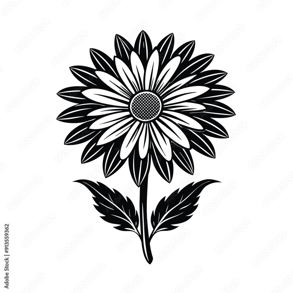 Daisy Flower Silhouette Vector Daisy Flower Silhouette Vector