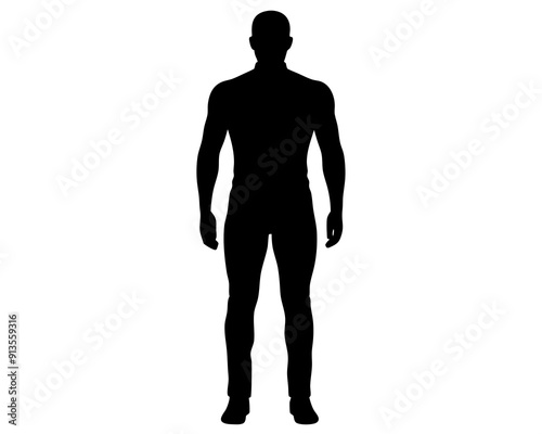 Vector Graphics of One Man Standing - Silhouette Artwork and Drawings