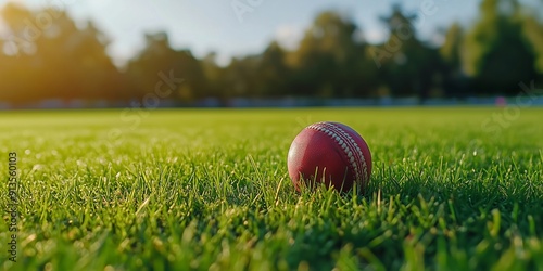 leather ball on the grass
