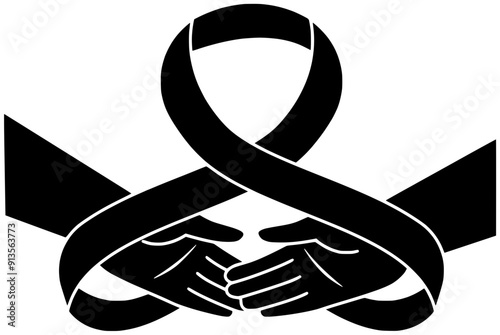 care illustration health silhouette awareness logo hope icon suicide outline support help charity tie cancer ribbon disease day survivor shape medicine heart love for vector graphic background