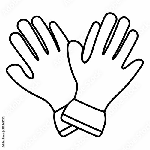 Cleaning gloves art vector illustration