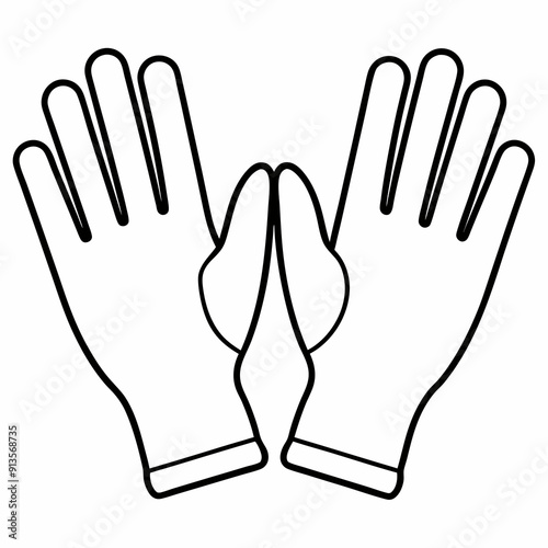 Cleaning gloves art vector illustration