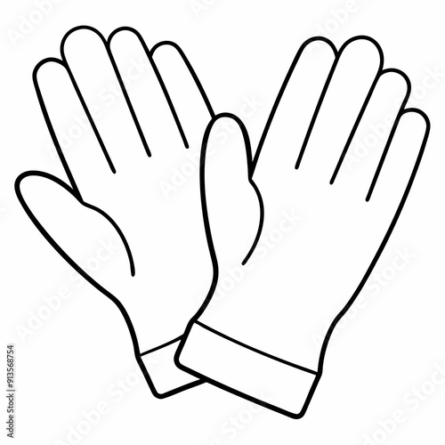 Cleaning gloves art vector illustration