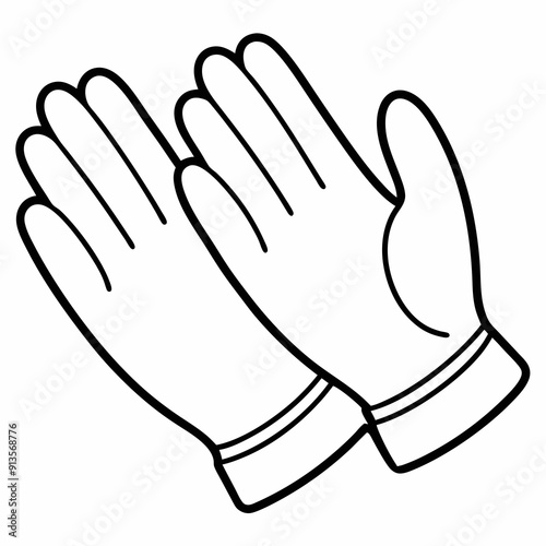 Cleaning gloves art vector illustration