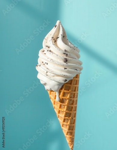 Oreo ice cream | Oreo ice cream on yellow Background photo