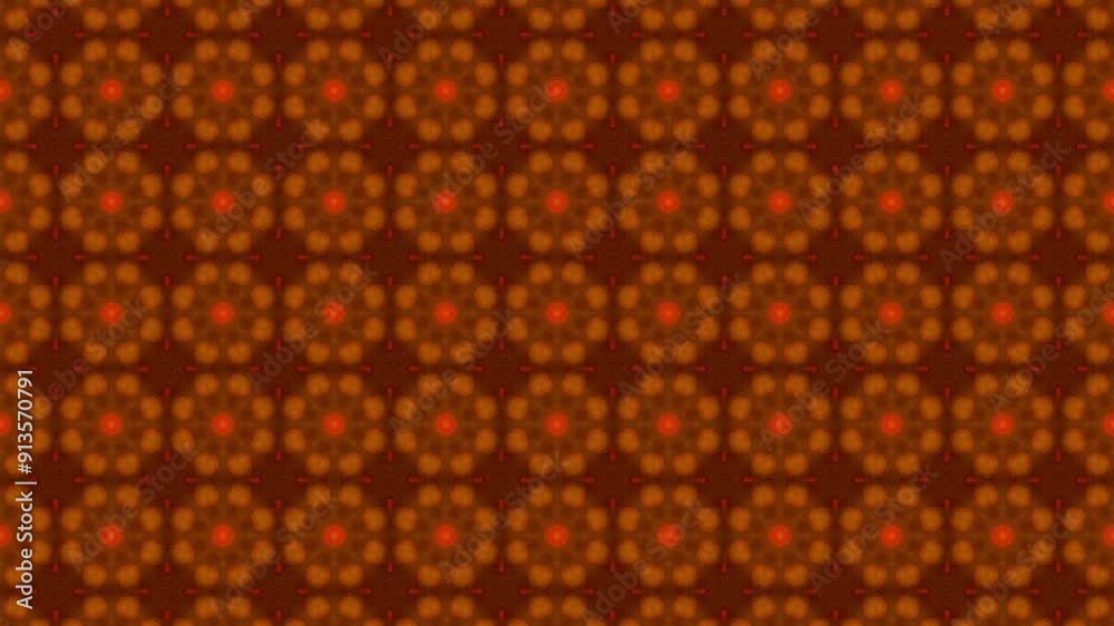 Kaleidoscope seamless looped patterns motion graphics background.