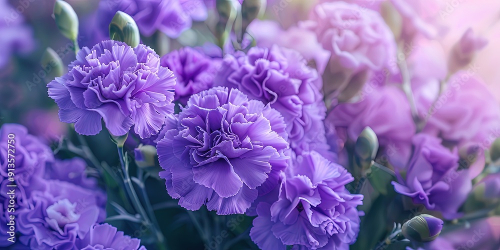 Obraz premium beautiful purple carnations