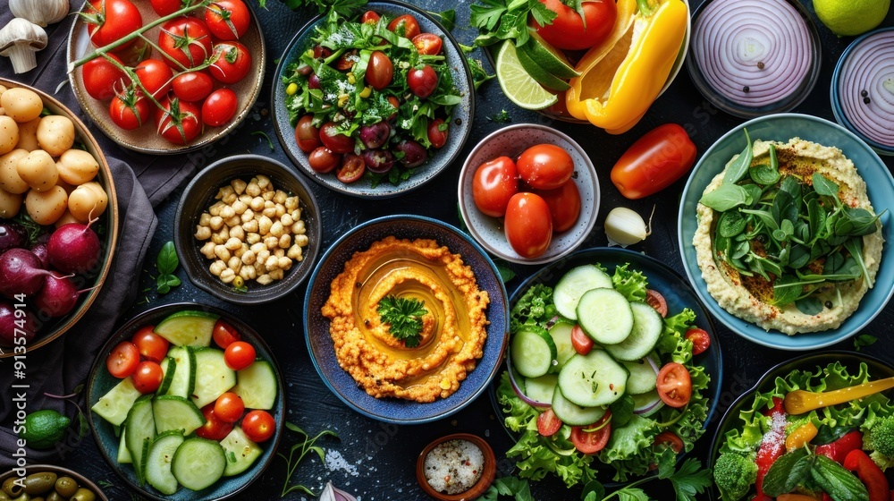 Colorful Mediterranean food Colorful Mediterranean food