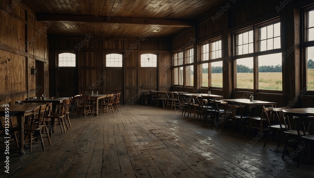 Empty traditional country and rural party venue Empty traditional country and rural party venue