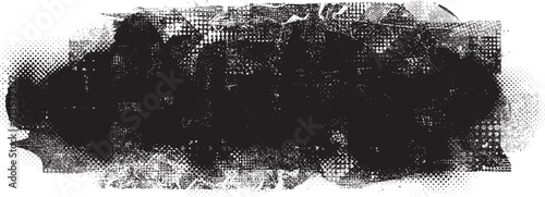 Glitch distorted grange shape . Noise grungy logo . Trendy defect error shapes . Glitched frame .Grunge textured . Distressed effect .Vector shapes