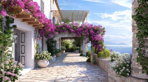 Charming Alleyways and Scenic Terraces: The Heart of a Greek Island Village
