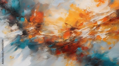 Wallpaper Mural art design, abstract colorful painting Torontodigital.ca