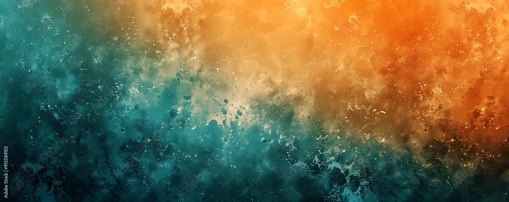 Grainy Gradient in Teal Orange and Black Grainy Gradient in Teal Orange and Black