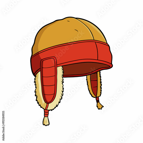 Russian winter hat with earflaps