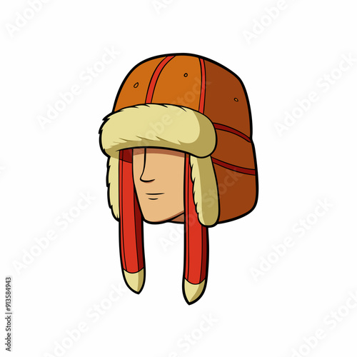 Russian winter hat with earflaps