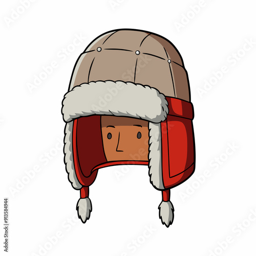 Russian winter hat with earflaps