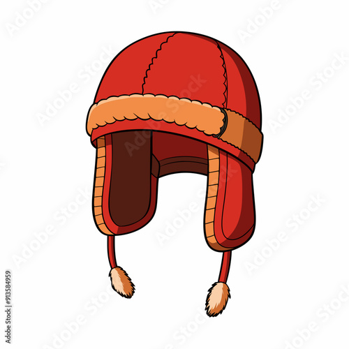 Russian winter hat with earflaps