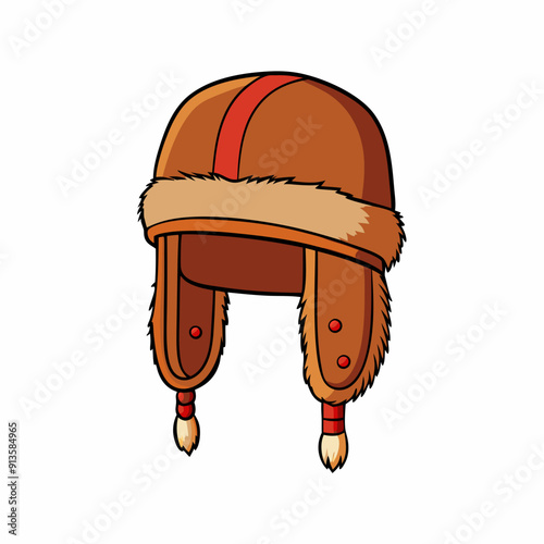 Russian winter hat with earflaps