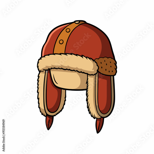 Russian winter hat with earflaps