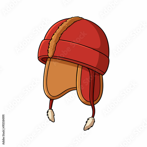 Russian winter hat with earflaps