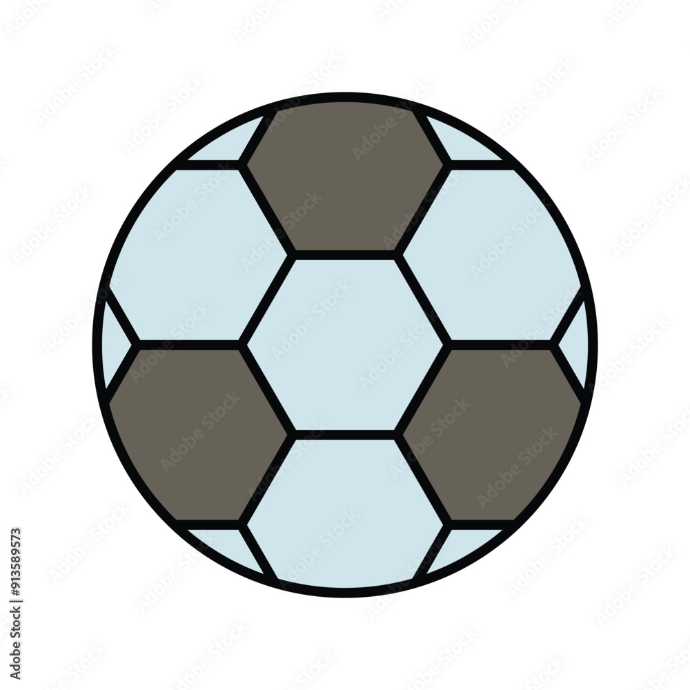 Fototapeta premium soccer color line icon with white background vector stock illustration