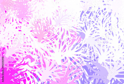 Light Purple, Pink vector abstract background with branches.