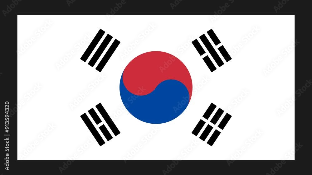 custom made wallpaper toronto digitalSouth Korea Paper Folding Flag, South Korea Flag, Flags Animation, South Korea Banner, Celebration, Patriots, 4K Animation, Surface Texture, Background.