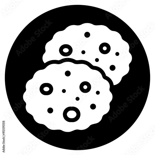 biscuit glyph icon