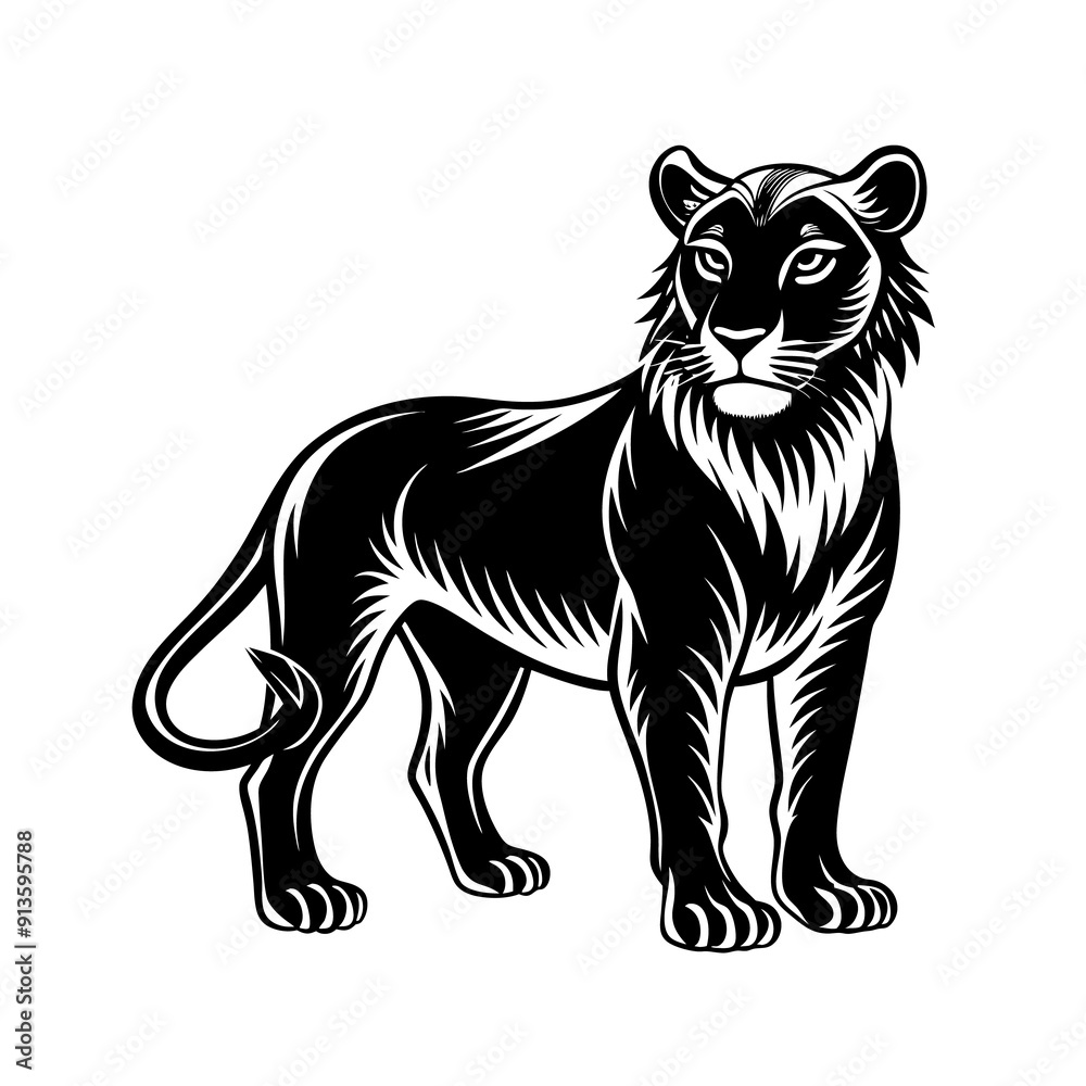 Lioness Silhouette Vector Lioness Silhouette Vector
