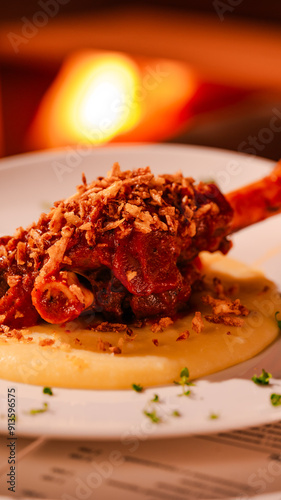 lamb shank meat food